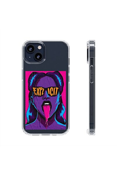 izzytech حافظة هاتف مطبوعة شفافة لهاتف آيفون 14 حافظة هاتف متينة بنمط