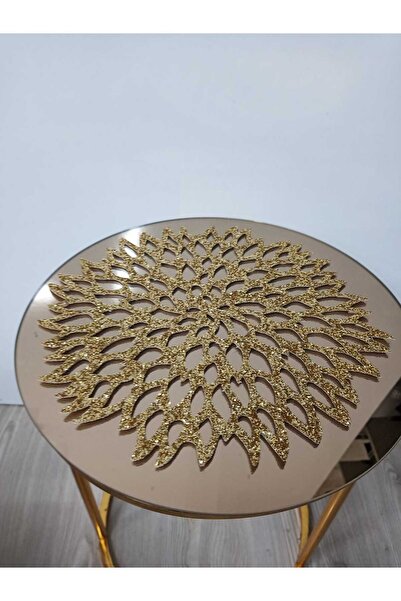 SEHARA 3 Pieces of Cover (Except for the Table)/33Cm/Glitter Sparkling Gold/Artificial Leather/Glitter Absolutely Not Shedding