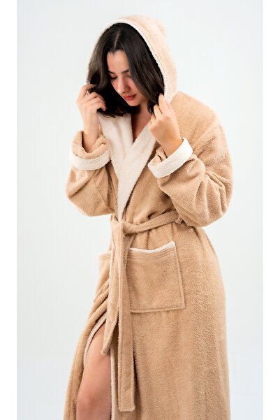 EMİLLİE - 100% бавовна - унісекс халат з петлею (двоколірний)