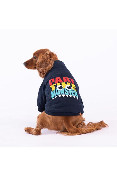 Pawstar Navy Blue Monster Cat Dog Jacket Cat Dog Outfit Cat Dog Dress