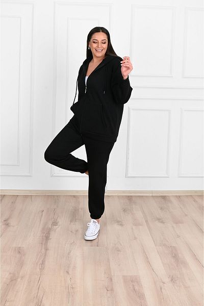 FEEL STYLE Дамски костюм с 3 повдигнати прежди за двойна ежедневна употреба с нормален размер FS