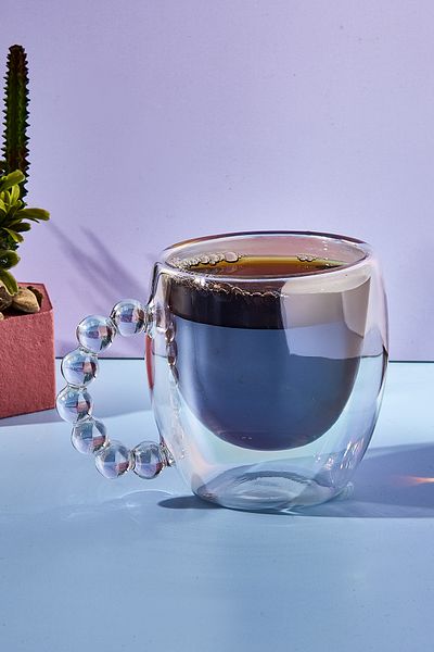 Perotti Double Ringo Luster 250 ml Walled Mug Beaded Handle