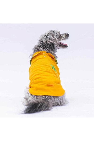 Pawstar Polo Collar Yellow Marine Cat Dog T-Shirt - Outfit