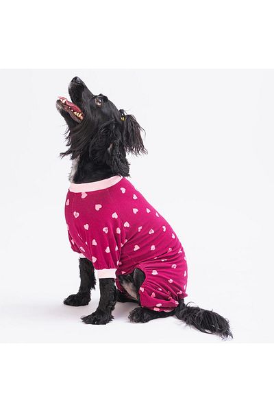 Pawstar Tiny Hearts Rompers Little Hearts Cat Dog Combed Cotton Pajamas Jumpsuit