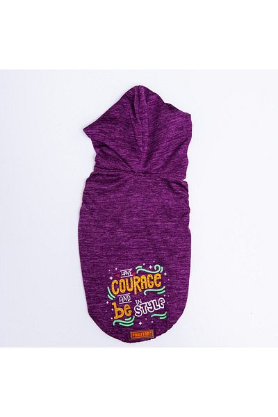 Pawstar Purple Style Hooded Cat Dog T-Shirt - Cat Dog Outfit