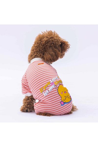 Pawstar Salmon Let Me Sleep Cat Dog Pajamas - Clothes and Jumpsuit