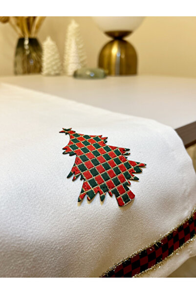 Filamente Christmas Themed Runner / 140X40 / Handmade / Stitched Stain-Resistant / Christmas Themed - Christmas Themed