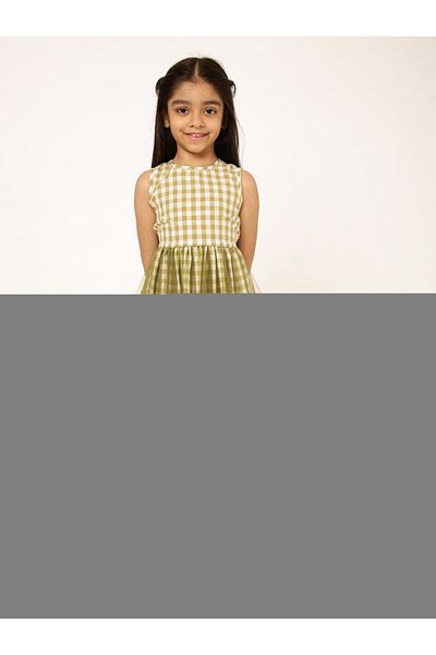 Styli Gingham Check Tulle Dress