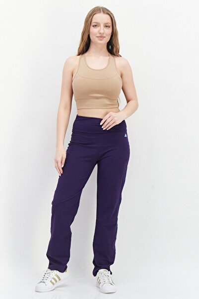 adidas بنطال تدريبي نسائي بقصّة عادية، أرجواني