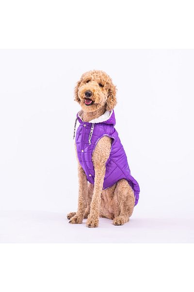 Pawstar Purple Railway Anorak Vest for Medium and Large Breeds Dog Vest Dog Outfit Dog Raincoat