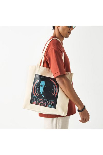 SP Characters Lenny Kravitz Print Shopper Bag with Handles
