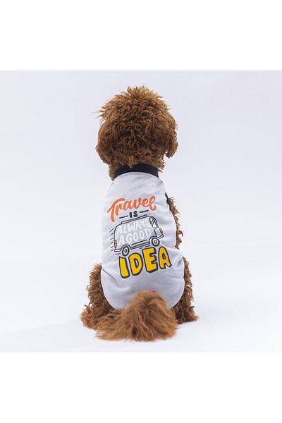 Pawstar Gray Travel Cat Dog T-Shirt - Cat Dog Outfit
