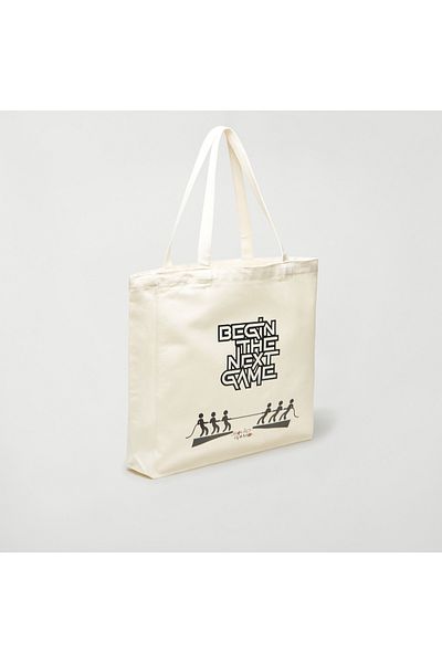 SP Characters Typographic Print Shopper Bag with Double Handle