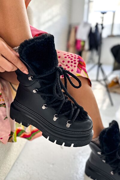 Shoebutik Norské černé kožené boty