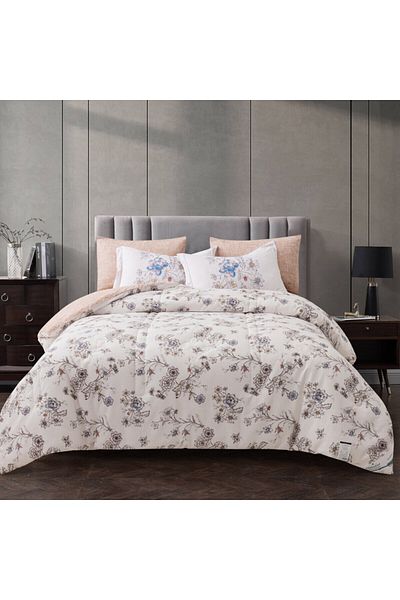 Donetella Printed Bedding Comforter Set 350 Gsm, 6 Pcs King Size,240x260 Cms