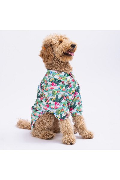 Pawstar Hawaiian Large Dog Shirt - Dog Clothes (15 KG-45 KG)