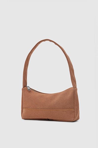Shule Bags Geantă Baguette Casper din piele intoarsa Maro