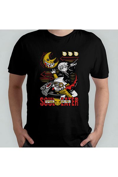 Pixxa Soul Eater Anime Manga - Μπλουζάκι από 100% βαμβακερό λαιμόκοψη μοντέλο 1