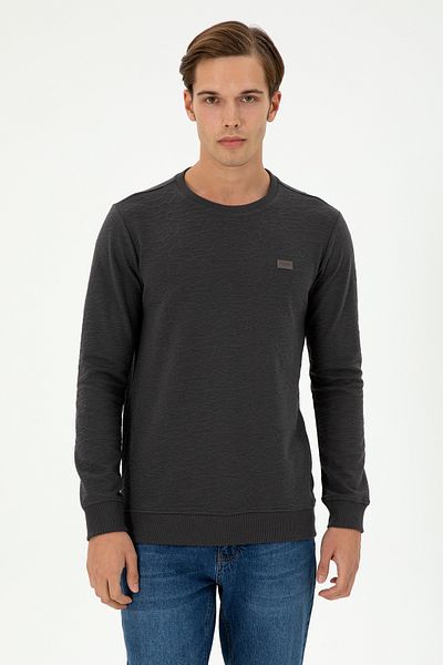 U.S. Polo Assn. Ανδρικό φούτερ με κανονική εφαρμογή Crew Neck Khaki 1945735