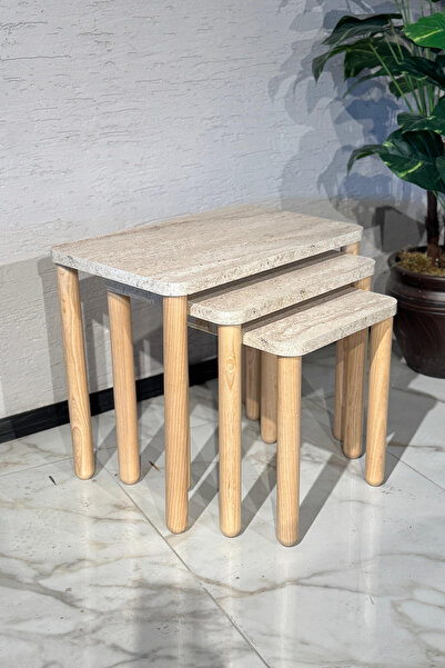 Sawoli Home Maya Üçlü Zigon Sehpa