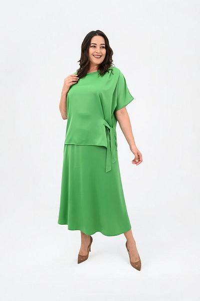 Koza Butik Γυναικείο Σετ Σατέν Φούστα Plus Size 6310-25