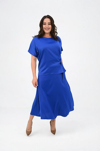 Koza Butik Women's Plus Size Satin Skirt Set 6310-25