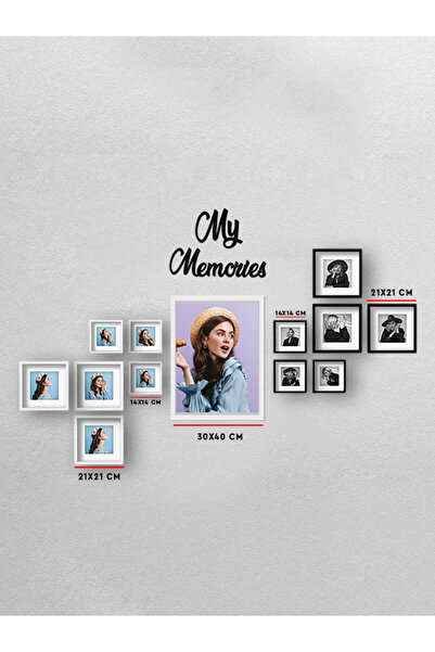 Hediyemi Μαύρη κορνίζα φωτογραφιών 14x14cm με αυτοκόλλητο πάτο - Πακέτο 3 τεμ...