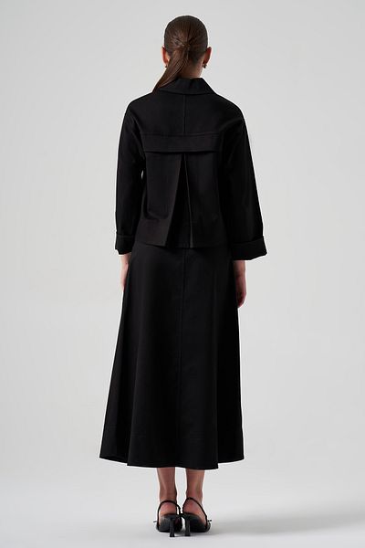 Nuss Black Jacket and Skirt Set - 6025 Model