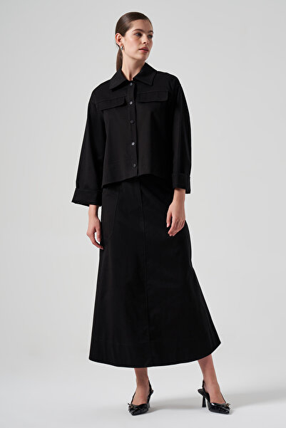 Nuss Black Jacket and Skirt Set - 6025 Model