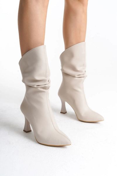 Lively Stylish Μπότες με τακούνι Marta με μυτερή μύτη και φερμουάρ στην πλάτη