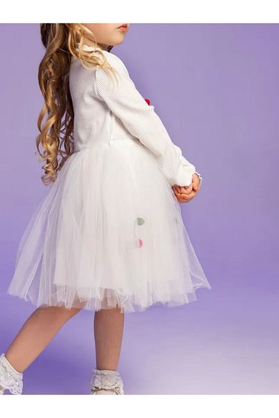 nc gift Fusta tutu căptușită din bumbac cu mânecă lungă cireș Rochie prințesă din tul pentru fete