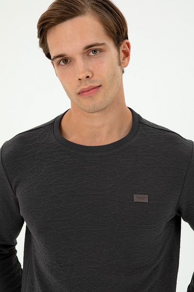 U.S. Polo Assn. Ανδρικό φούτερ με κανονική εφαρμογή Crew Neck Khaki 1945735