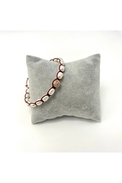 YILDIZ DOĞAL TAŞ Sertifikalı Orijinal Kültür İnci Zirkon Aparat Makrome Bilek...