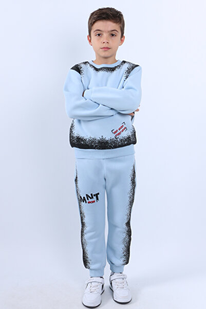 HÇM ERKEK ÇOCUK 3 İPLİK EŞOFMAN TAKIMI MNT BASKILI E18