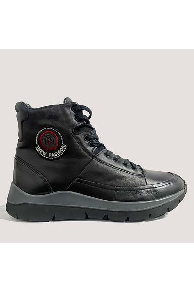 MARCOMEN 10229 Ανδρικές casual δερμάτινες μπότες - 41 Μαύρο