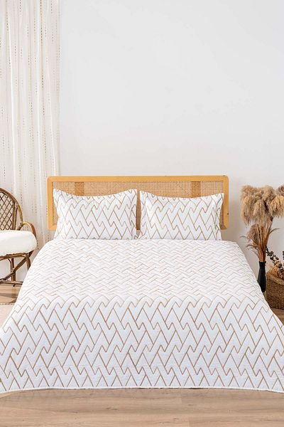 Rivaİstanbul Maria Double Court Quilted Bedspread Set 3 Piece Sleeping Set