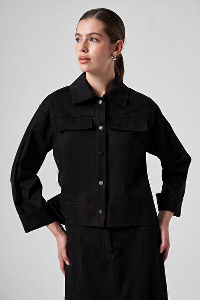 Nuss Black Jacket and Skirt Set - 6025 Model