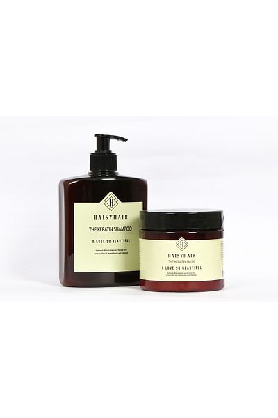 HAISYHAIR Keratin Shampoo 500 ml - Keratin Mask 400 ml