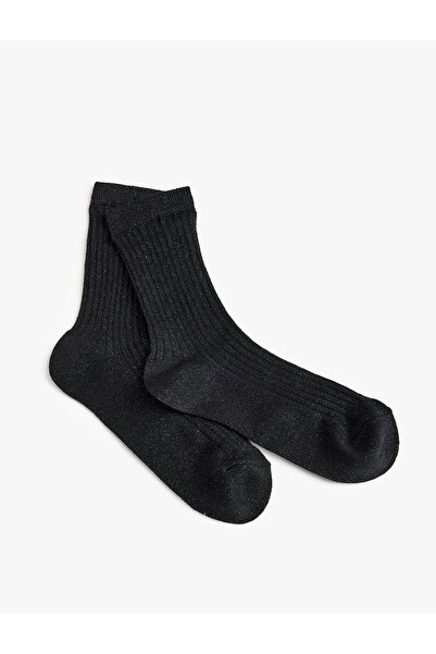 Koton Glitter Metallic Textured Socks