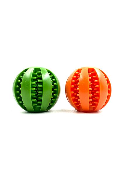 Tasma Market Rubber Reward Food Posable Dog Play Ball Set of 2