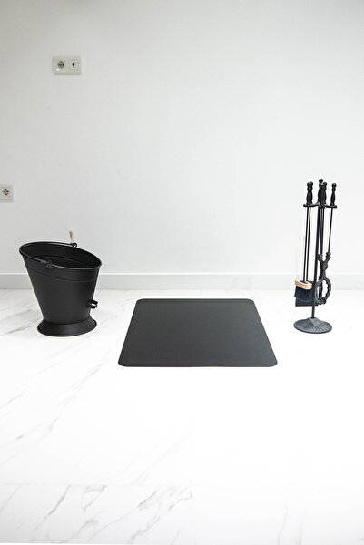 VAV Mühendislik Luks Kuzine Soba Şömine Aksesuar Seti (Odunluk+Tabla 90cm x 6...