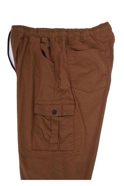 Sanalbolluk Oversize Multi-Pocket Elastic Waist Trousers Brick Color