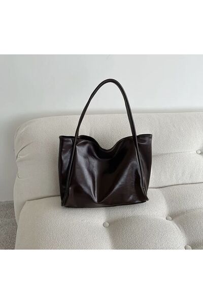 chocolatebag Women's Faux Leather Large Size Casual Handbag Black