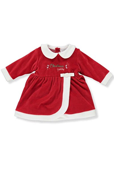 Bebetto فستان عيد الميلاد المخملي للفتيات الصغيرات - 3766