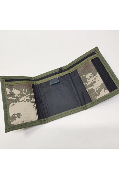 Arpelle Khaki Color Camouflage Waterproof Fabric Wallet