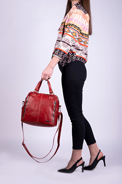 modarz Kadın El ve Omuz Çantası - Kırmızı