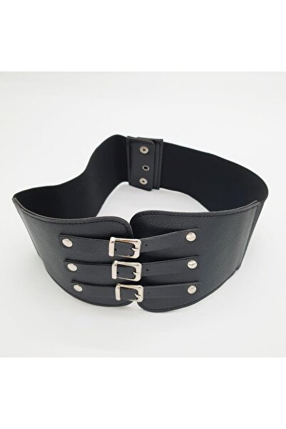 Sanalbolluk حزام رياضي نسائي بإبزيم حديدي ثلاثي مع جوانب مطاطية