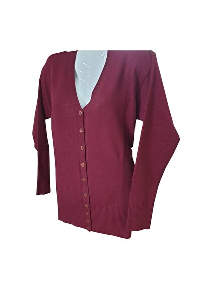 Sanalbolluk Kardelen Kumaş Cepsiz Model Triko Hırka