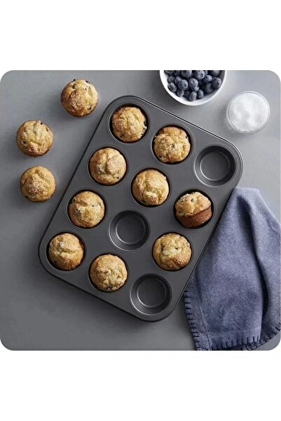 Rosemor Muffın Kek Kalıbı Cupcake Yanmaz Yapışmaz Kek Çörek Kalıbı