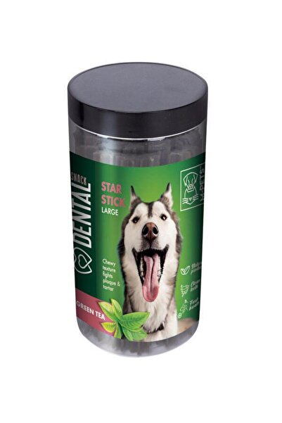 M-PETS 19029899 M-PETS DENTAL SNACK GREEN TEA STAR STICK LARGE ÖDÜL 510GR